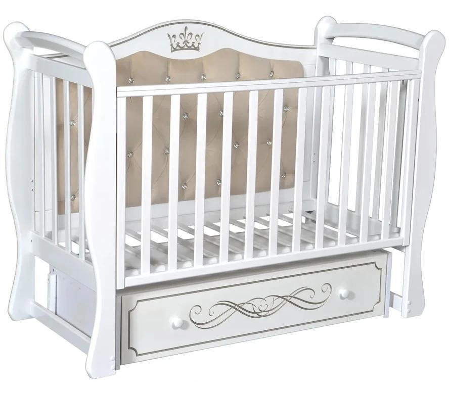 Детская кроватка АНТЕЛ Julia 111 УМ с мягкой спинкой Белый pt7unmv1rv2yy69fc3fg9oizyzgf1ot7