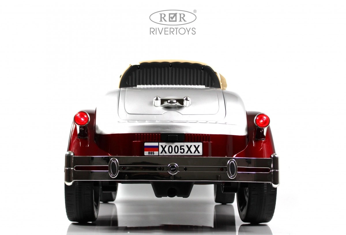 Детский электромобиль RiverToys X005XX красно-серебристый d833qyn5k1iciu1ut4uc7pnwcor41wf3