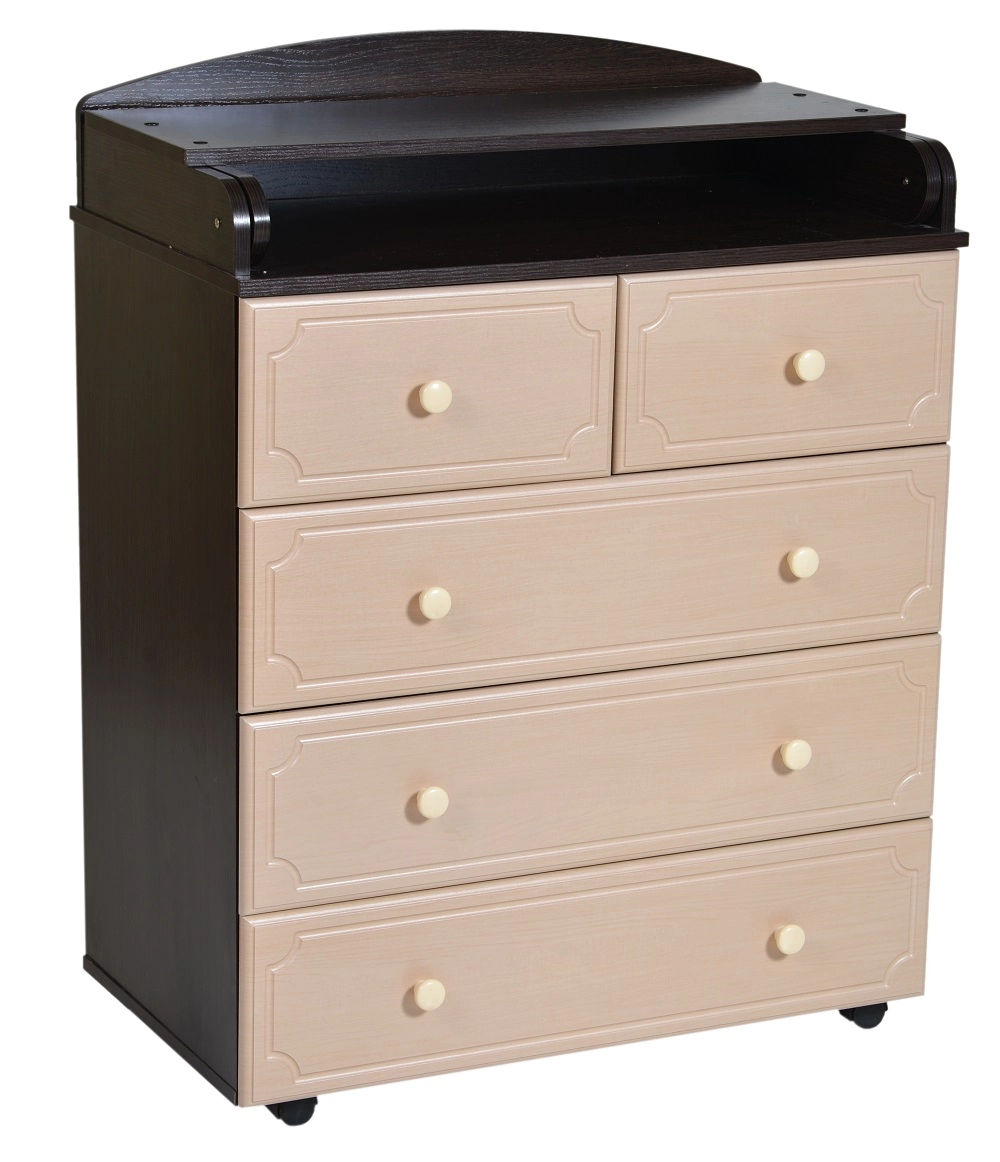 Пеленальный комод Антел Ульяна (6) 800/5 МДФ Венге/Слоновая кость 108131232-pelenalnii-komod-antel-ulyana-6-800-5-mdf-vengeslonovaya-kost