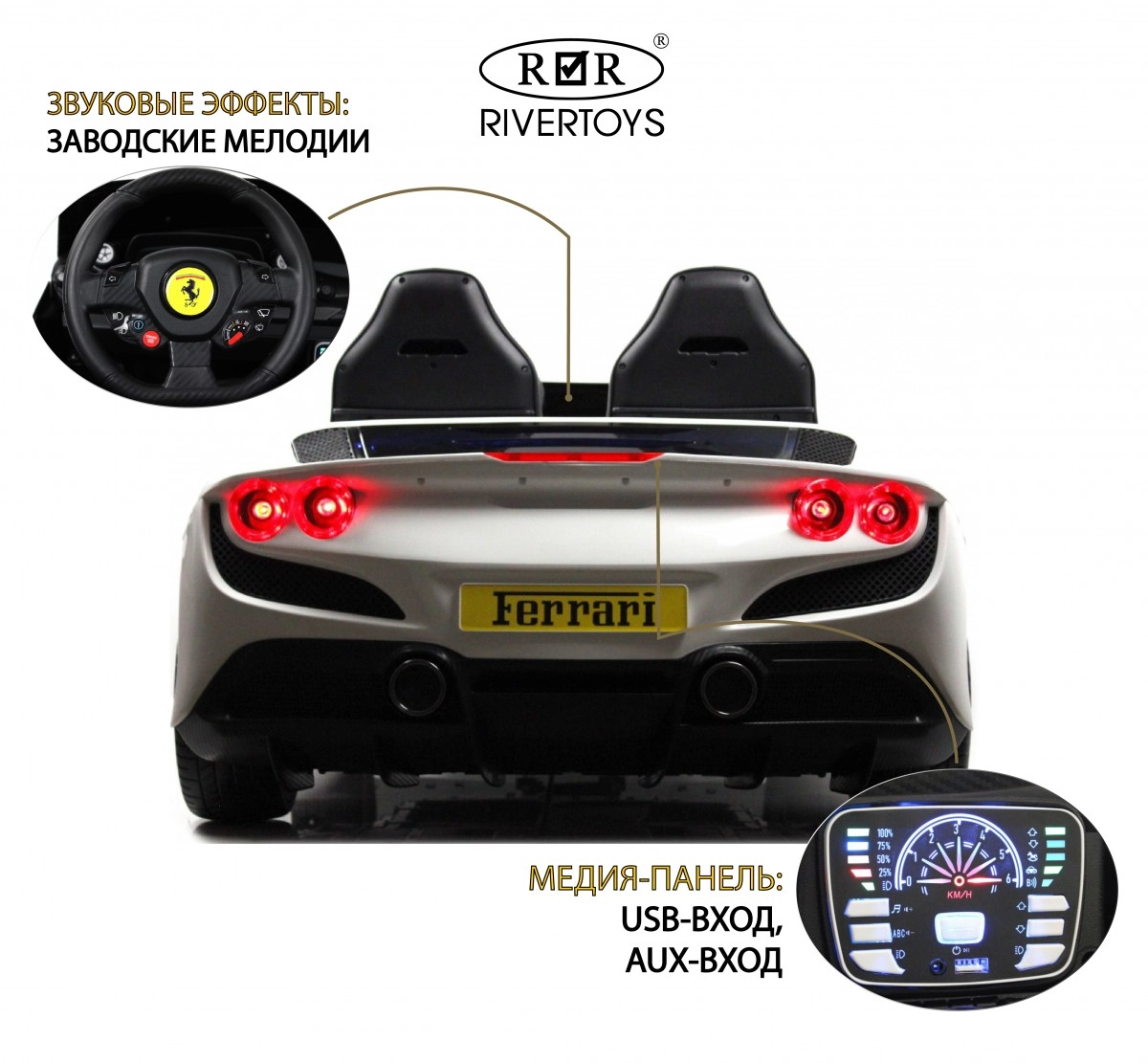 Детский электромобиль RiverToys F111FF белый t71sfvqff2fvwoi6377twwjlljk4qifr