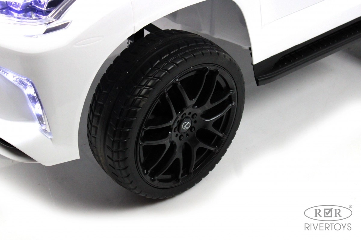 Детский электромобиль RiverToys Lexus 570 E555EE белый ladtn938jcr09co6ibspb3ps2go9c516