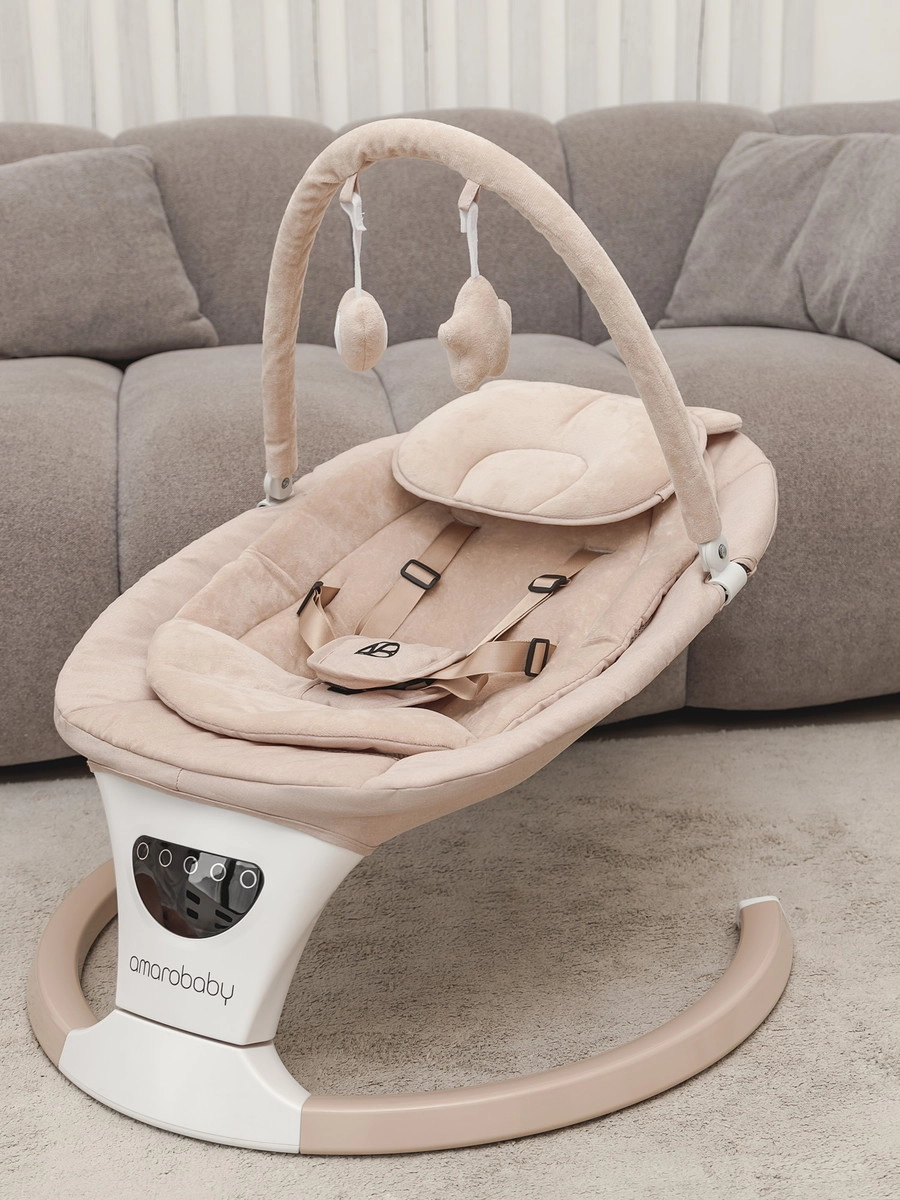 Детские электрокачели AmaroBaby Teddy Swing бежевый 3d0c4xfekz0gb2l3axahqv164vno7hgf