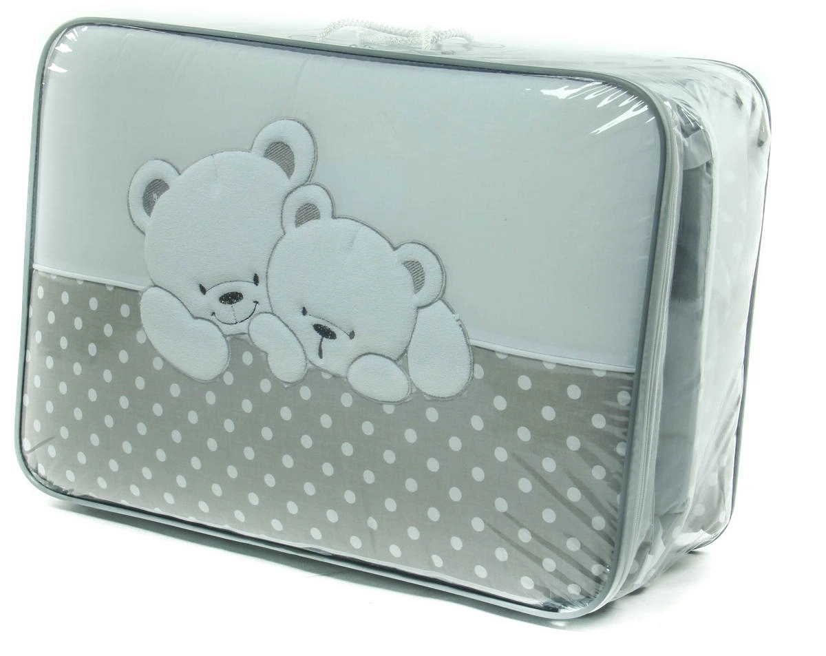 Комплект постельного белья Lepre Sweet Bears 6 предметов (125*65) 23 серый/горох 8e29xyoa4s8lwsngjlhzsw7xp32m1por