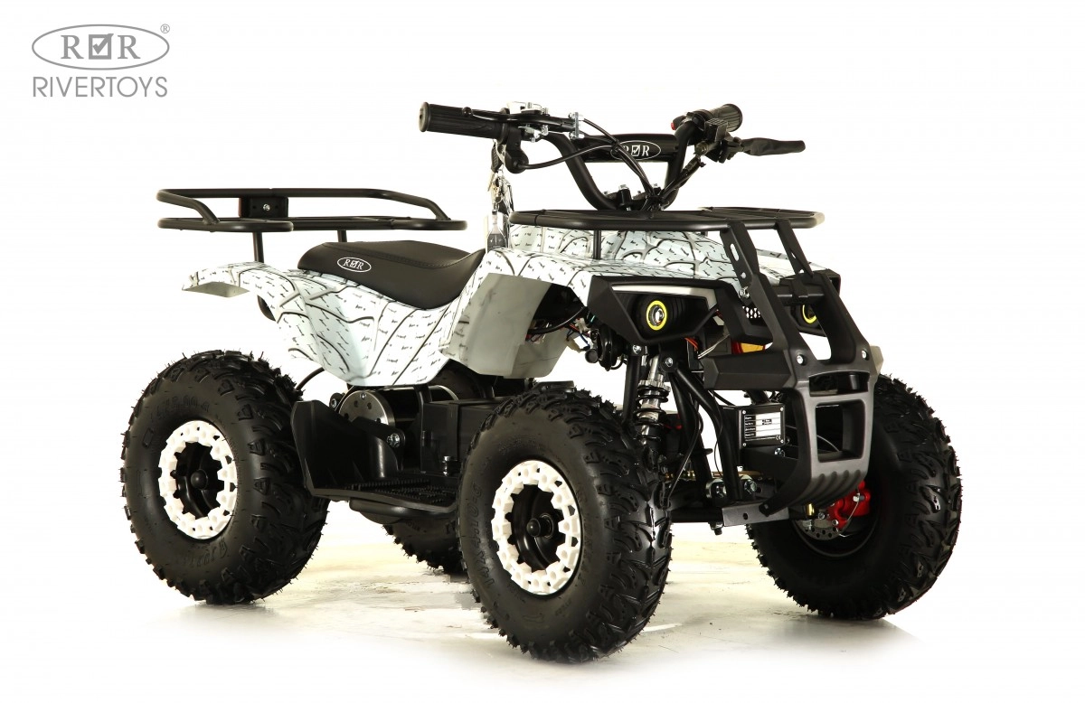 Детский электроквадроцикл RiverToys TIKI LUX белый спайдер f2dd1n2l24vx16p296mvk2jqoemue14y