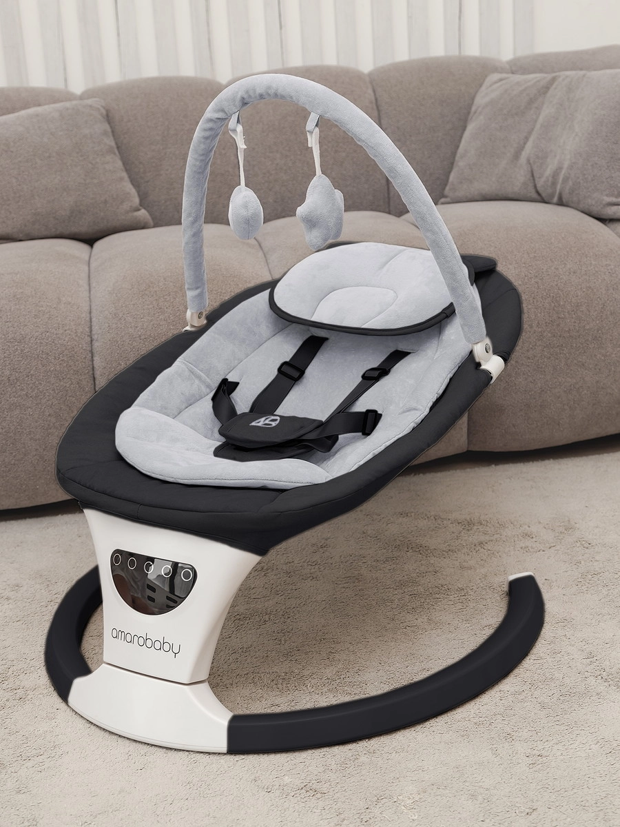 Детские электрокачели AmaroBaby Teddy Swing черный ho5bc5448e5onwgphskoy96zau7thr8u