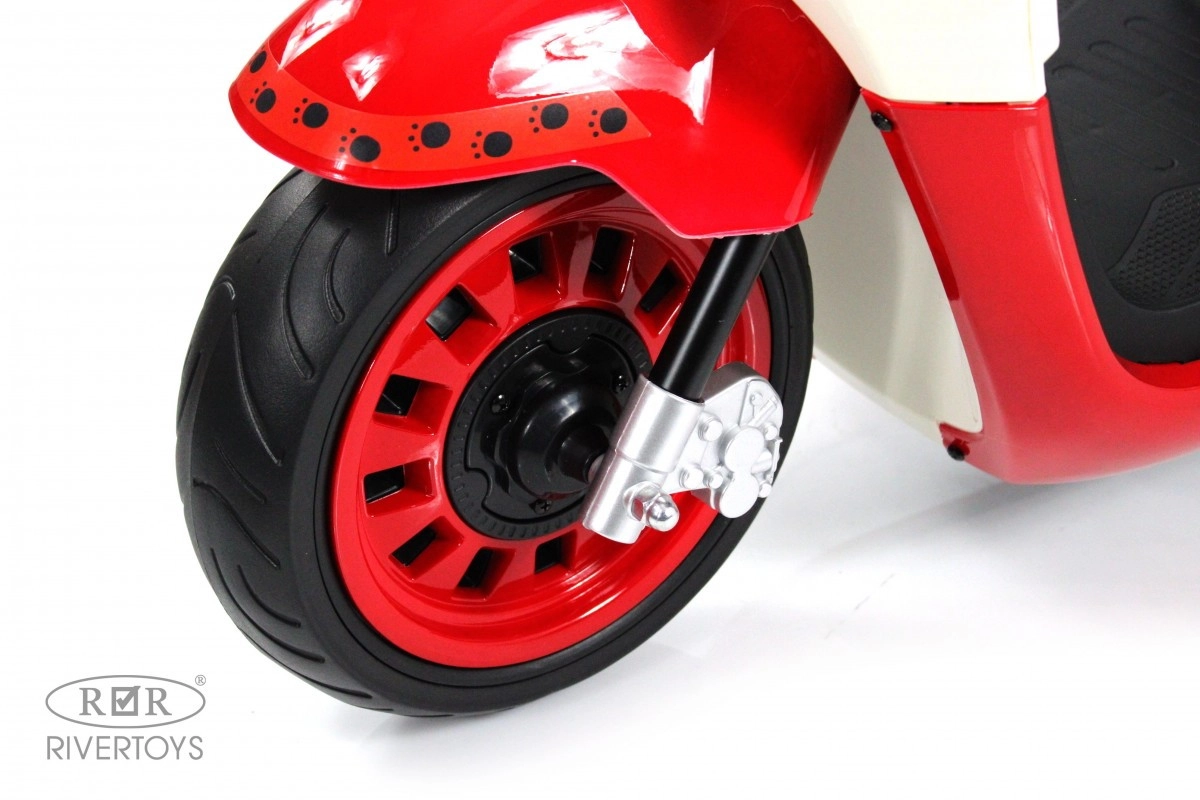 Детский электромотоцикл RiverToys Z555ZZ бежево-красный zyr87hk2xmb1x7w4c5vri66sgsuql5lm