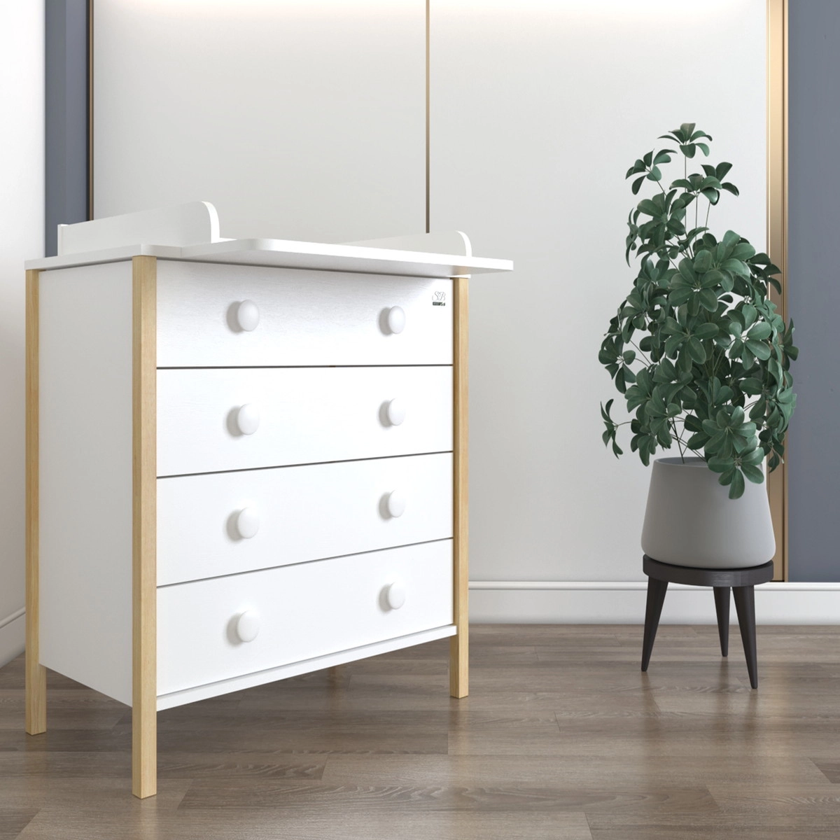 Пеленальный комод Sweet Baby Giovanni Белый/Натуральный zch7fn0eya72j1fj02ckyeeiuu4a5yin