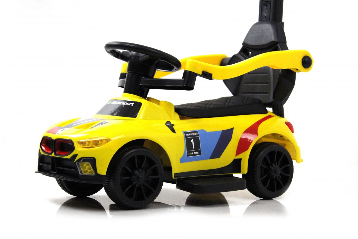 Детский толокар RiverToys F003FF-P с родительской ручкой желтый ekt0h8hjnhh4933vuci1pxwbh93r451h