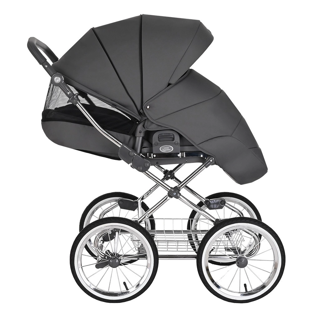 Коляска 2 в 1 Roan Bass Next Classic, d14 Steel Grey/Chrome//руч.Серый cct63mazaasscv7cfgu50pzilcmedc3b