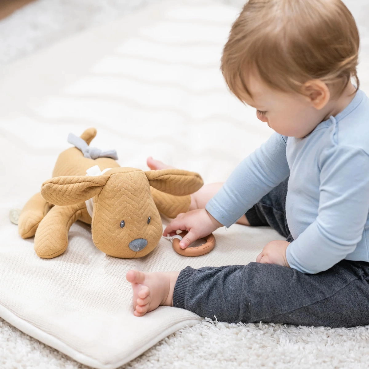 Игрушка мягкая музыкальная Nattou Musical Soft toy CHARLIE Собачка карамель 7rmibomiczbo9pbvht7boa212o4jepte