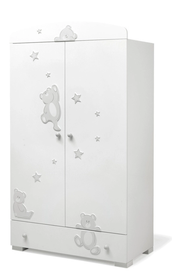 Шкаф двустворчатый Erbesi Cucu White (белый) 5020939decacae7be3e7b796a00791f3