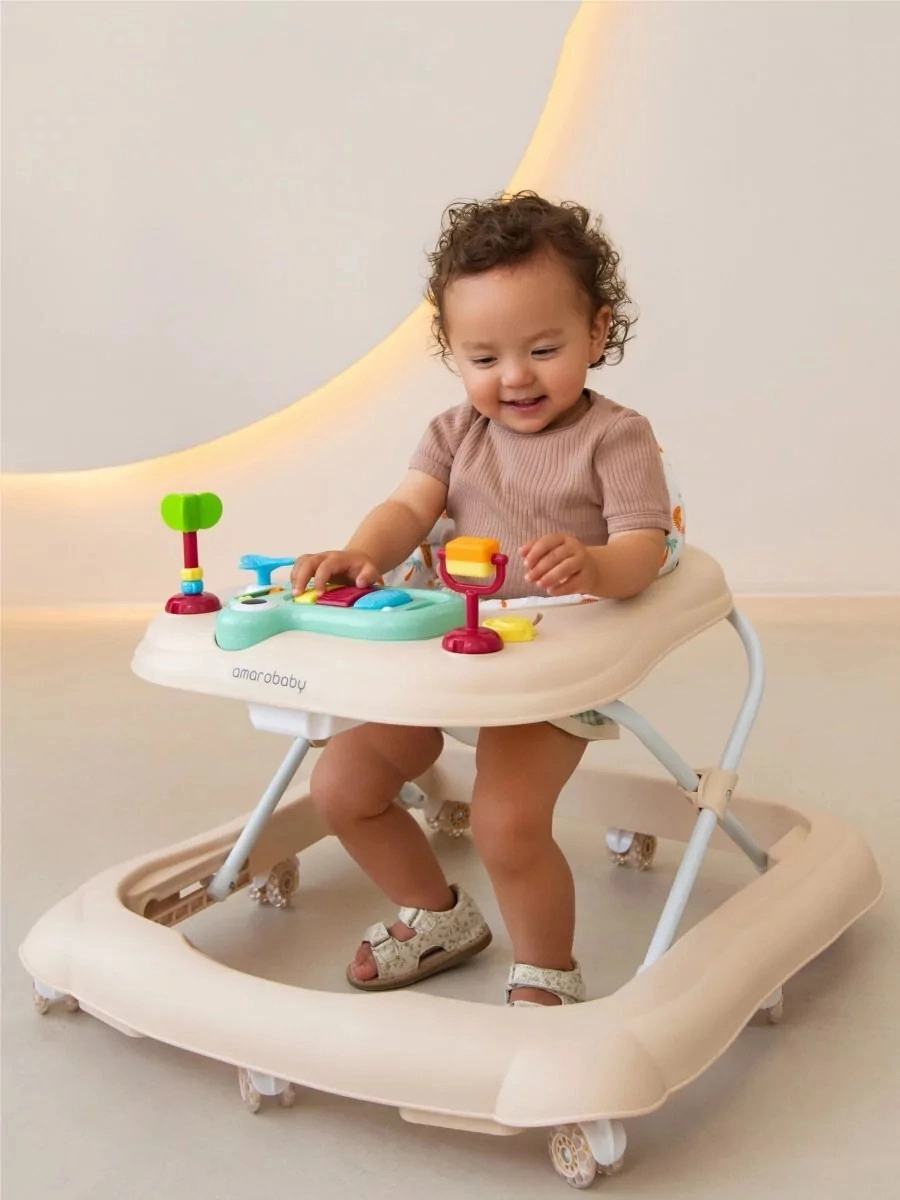 Ходунки AMAROBABY First Steps Бежевый g6lomf41syh0z4w8768qalispw6bbze9