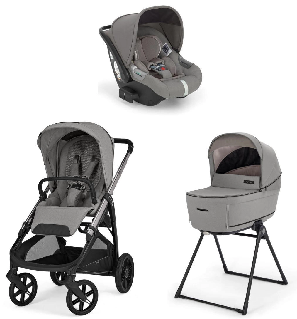 Коляска 3 в 1 Inglesina Aptica (DRW I-Size) с подставкой под люльку Stand Up (Platinum Grey)