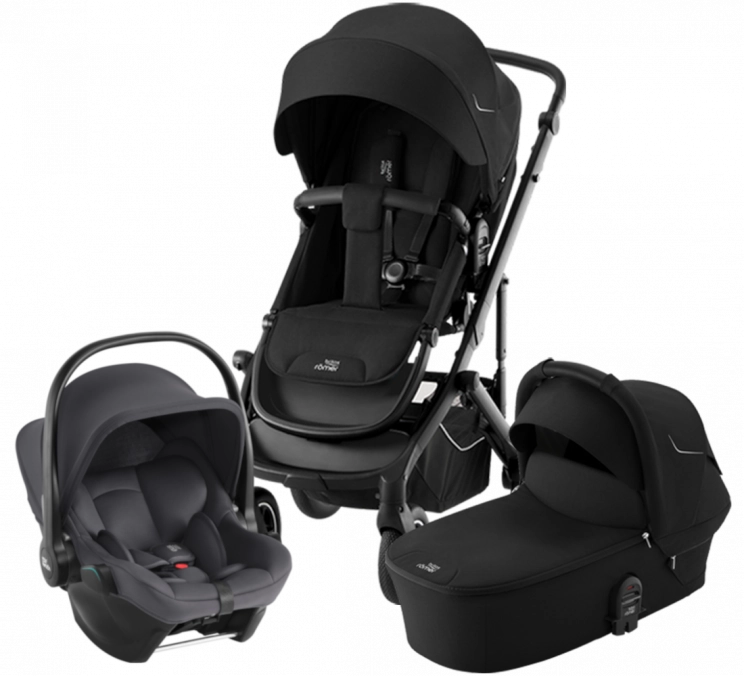 Коляска 3 в 1 Britax Römer Smile 5Z автокресло Baby-Safe Core (Space Black/Midnight Grey)