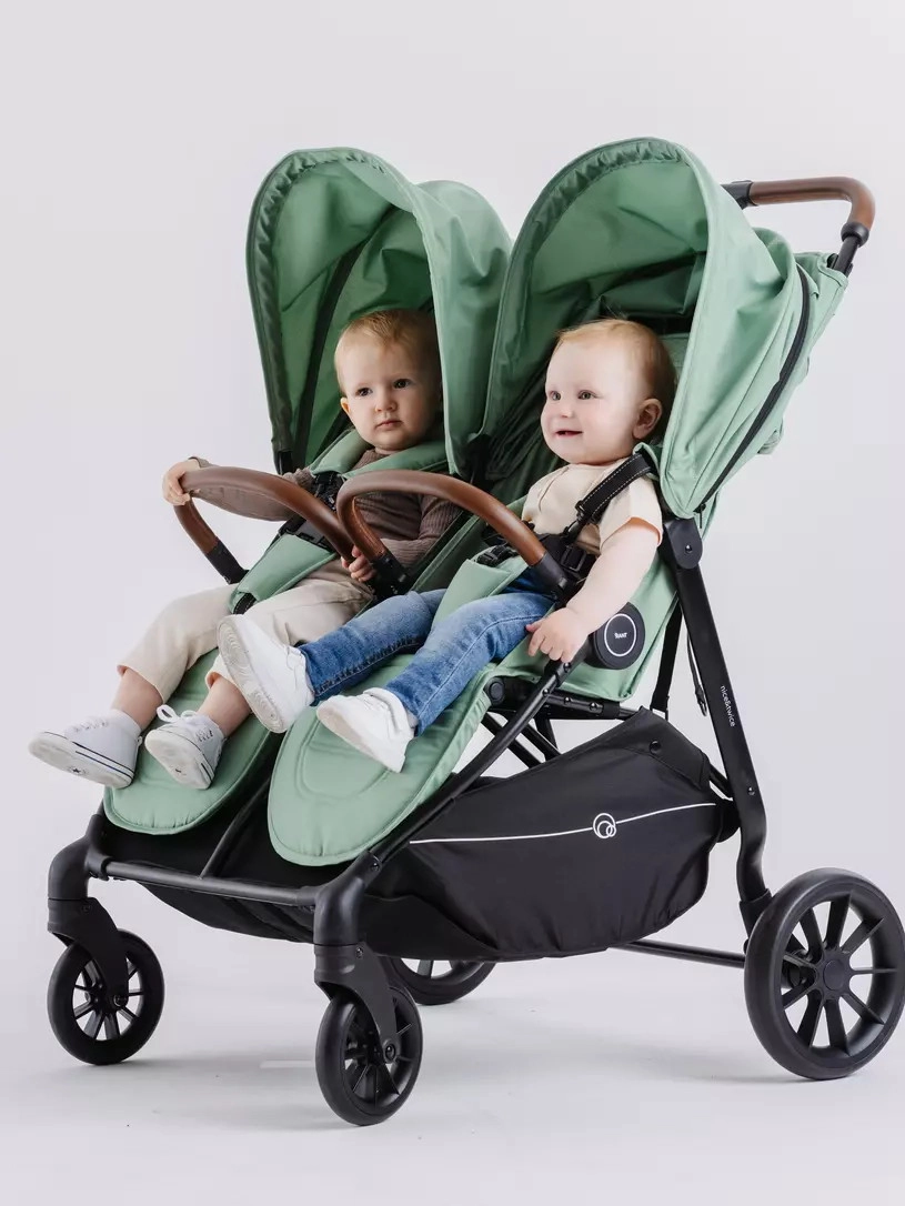 Детская прогулочная коляска для двойни Rant Twinny Wild green t37s5ei2ifwe7j5i0twhebvrjhdz02tp