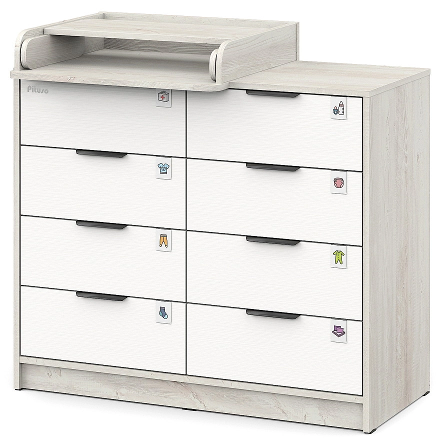 Комод Pituso Kids Optimum ЛДСП Сосна касцина-белый премиум i3sb7mg04uglh0ap1547tuppr2sy5uwm