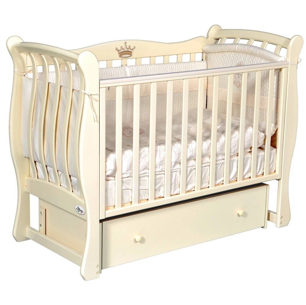 Детская кроватка Oliver Viana Elegance с универсальным маятником и ящиком Слоновая кость et29b6yacw9efc30j8m7s0nlp3obgkbu