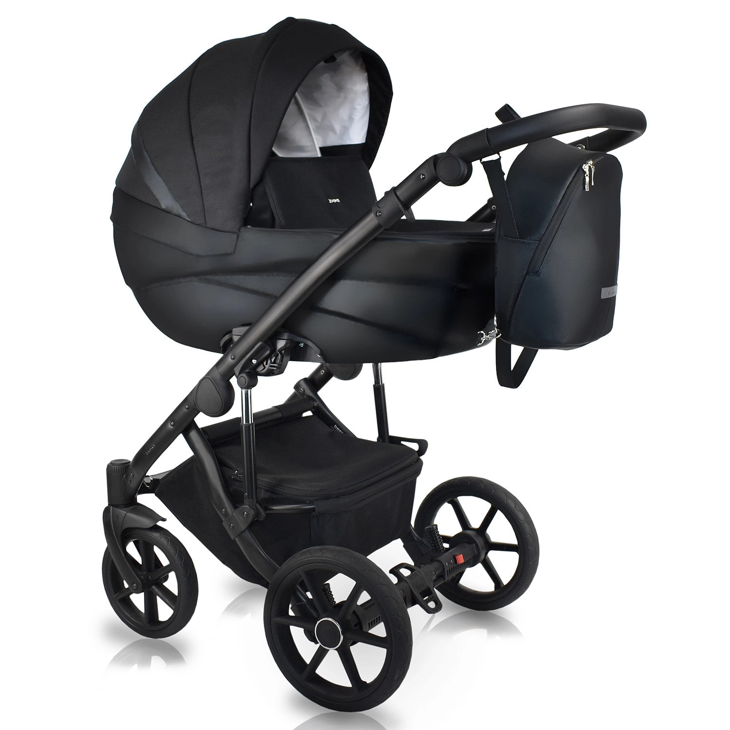 Коляска 2в1 BEXA IDEAL черный+черная кожа 108133140-kolyaska-2v1-bexa-ideal-cherniichernaya-kozha