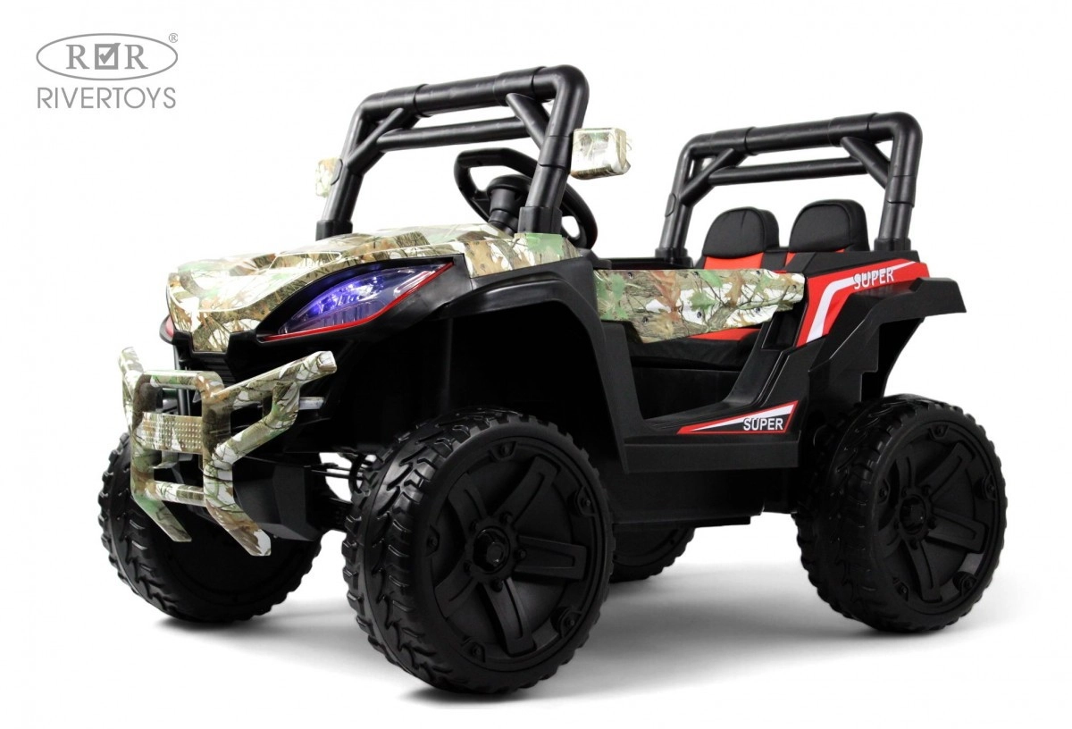 Детский электромобиль RiverToys L888LL зеленый камуфляж fuxvn2nf4xqb0xxnfcn9td0l5dp24ekt