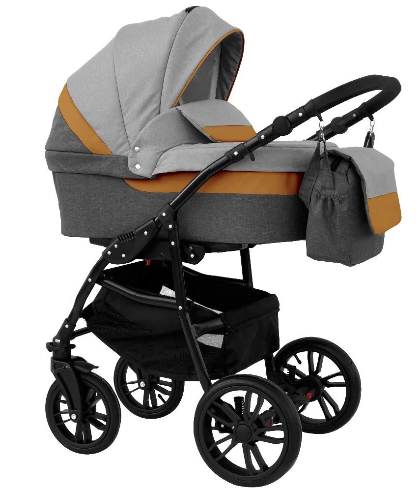 Коляска 2в1 Alis ALVARO т.серый+св.серый+рыжая кожа atlwy6mxgefrug2tu4b3v4rpcy14w4f1
