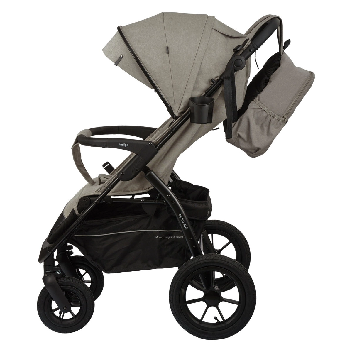 Прогулочная коляска INDIGO EPICA XL AIR с сумкой  бежевый kenbxxz2o2kbbwms6vos4bnm8abq4lmp