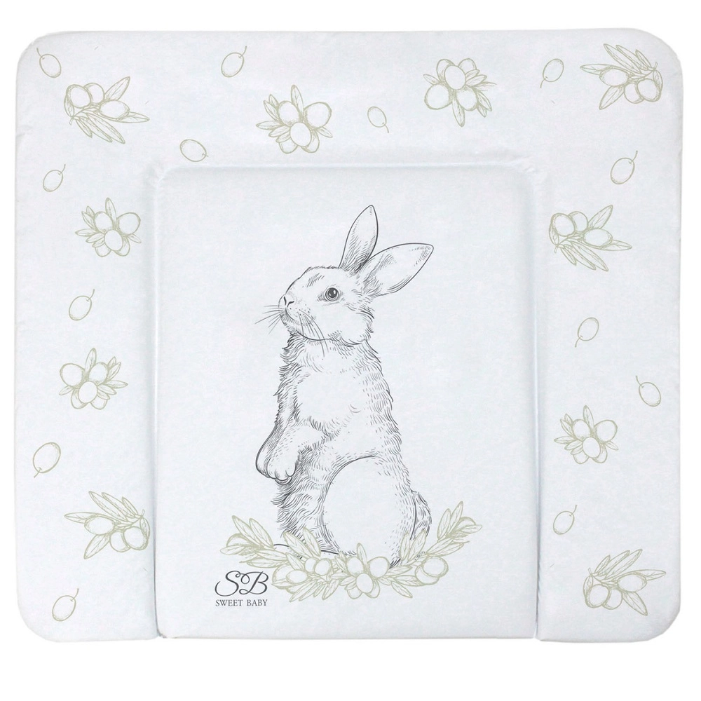 Пеленальный матрасик 80х71 Sweet Baby Foresta Magica Grigio/oliva (заяц серый/оливковый) 108135316-pelenalnii-matrasik-80h71-sweet-baby-foresta-magica