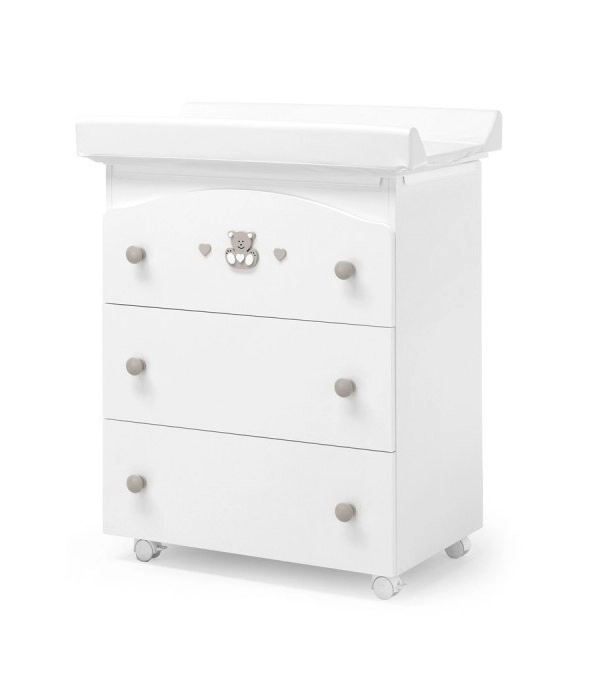 Пеленальный комод Erbesi Charly белый/песочный 86e1d87228a63e3d5845c951452640f4