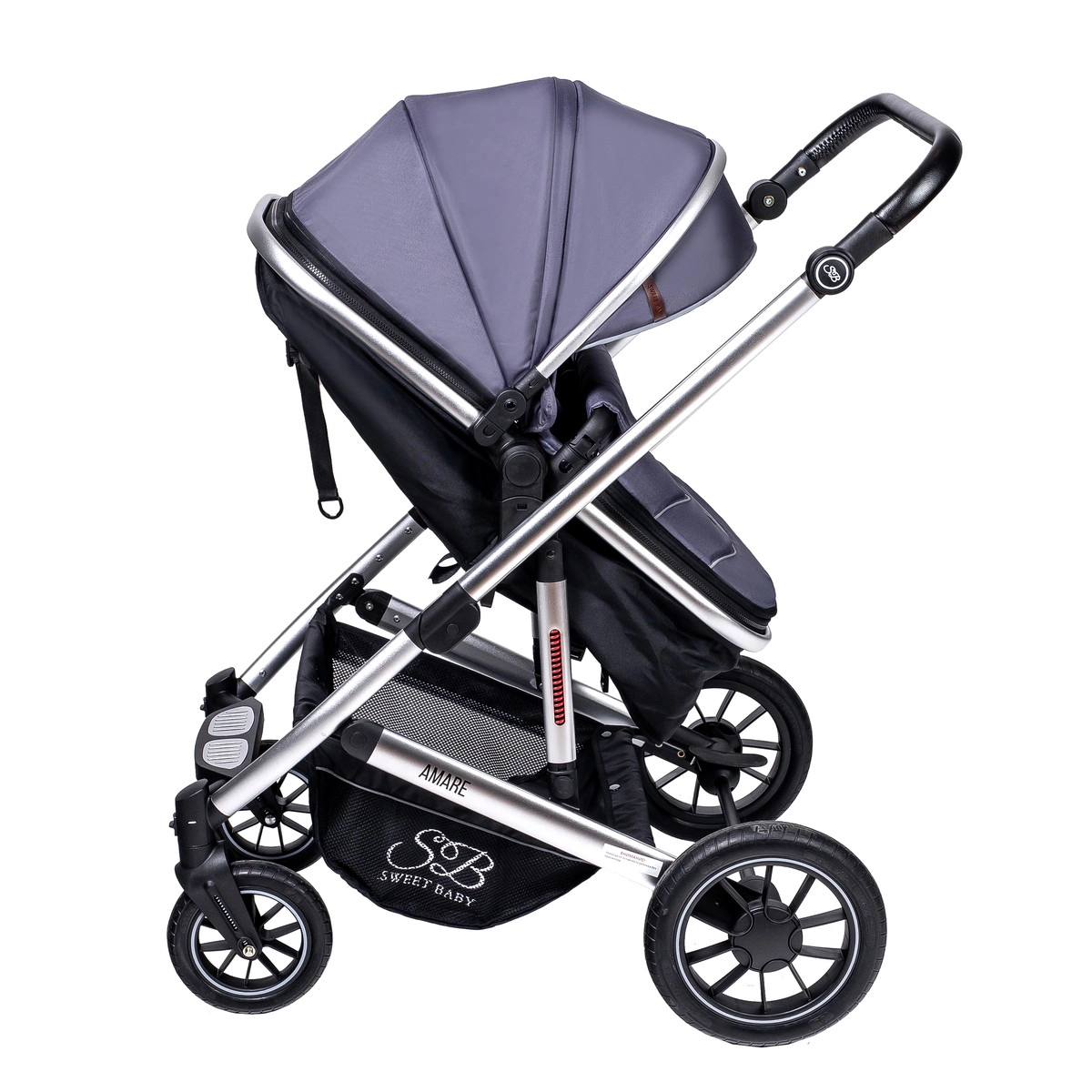 Коляска-трансформер 2 в 1 Sweet Baby Amare Grey 4vxq3pudjxicghcouf2szhapb49dqwo0