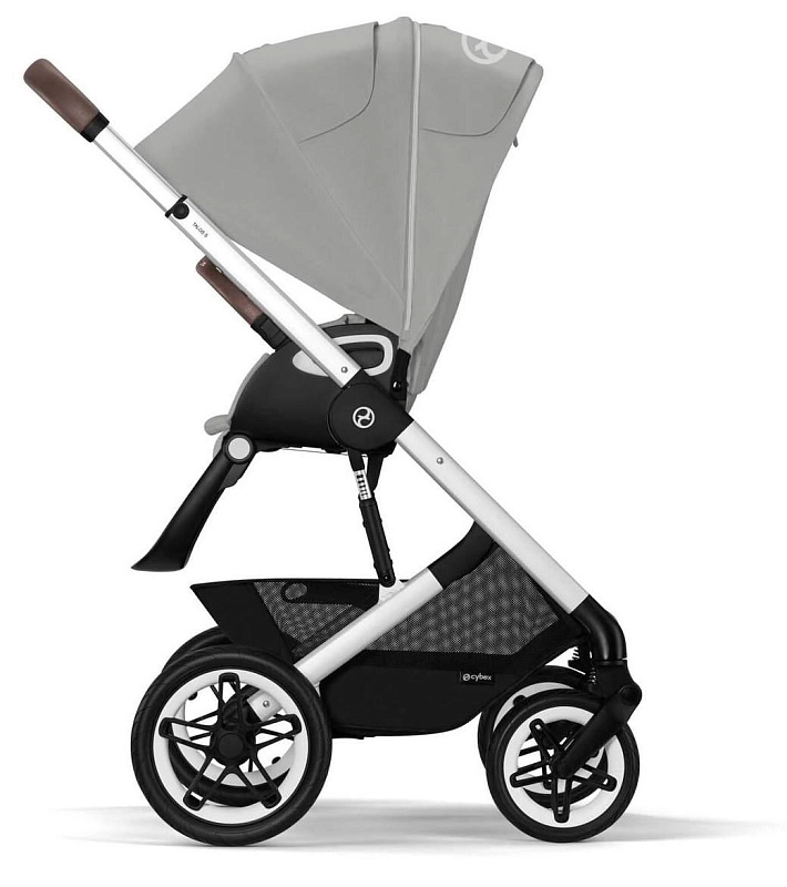 Прогулочная коляска Cybex Talos S Lux SLV Stone Grey с дождевиком5