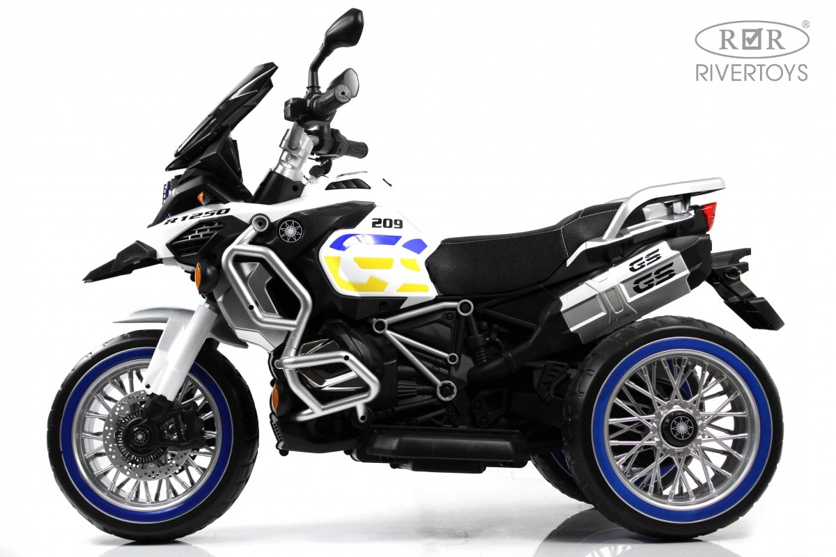 Детский электромотоцикл RiverToys М111БХ белый hmdpufgffeb35j1go7t26s4gkbifu1p7