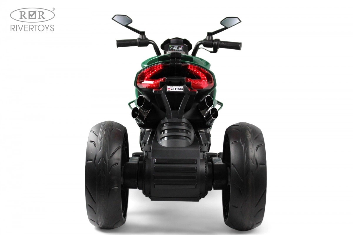 Детский электромотоцикл RiverToys C111MC зеленый l6xp4htcz2kkiqmdctu8sma2pyxvigpj