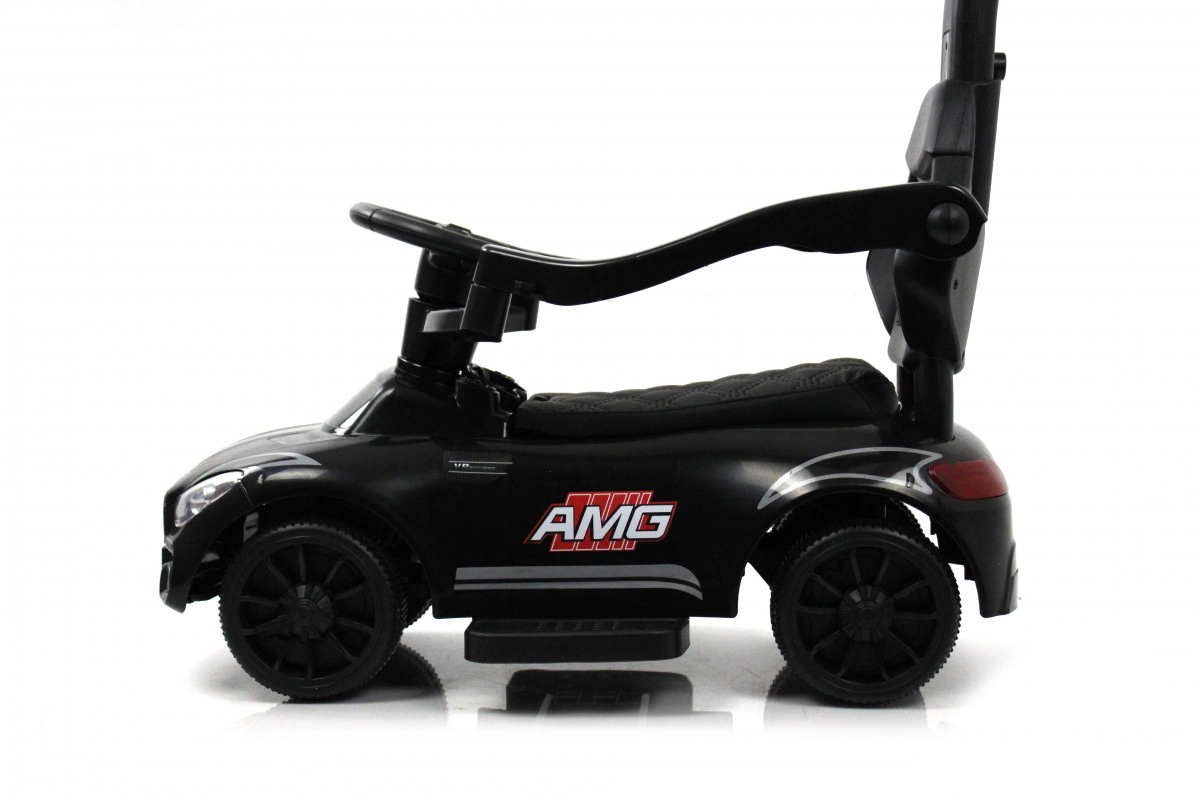 Детский толокар RiverToys F001FF-P с родительской ручкой черный reroeezbhkugr2slb5uedyp7s33bzkim