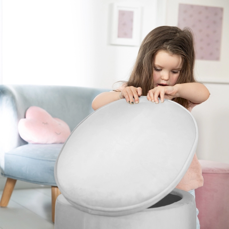 Детский велюровый овальный пуфик ROBA Lil Sofa Серый wh8wumsngc4w15vdzban9p5pjy2x4dcg