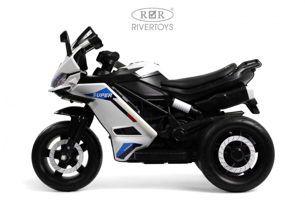 Детский электротрицикл RiverToys K002PX-A белый o344ffctbujl2ev3u0r447aujlesjaio