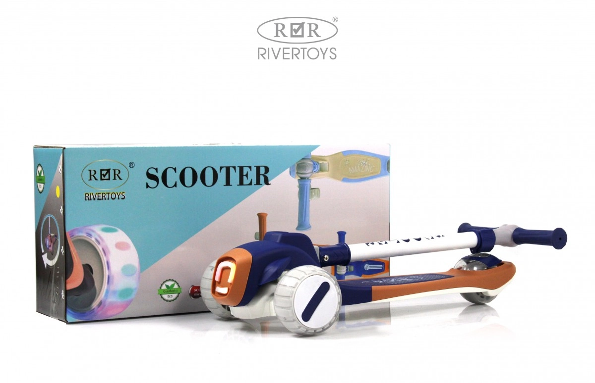 Детский самокат RiverToys HB-T8 темно-синий 3njfv8x2z9wo2hpmh8mtmpi6thh7cjyk