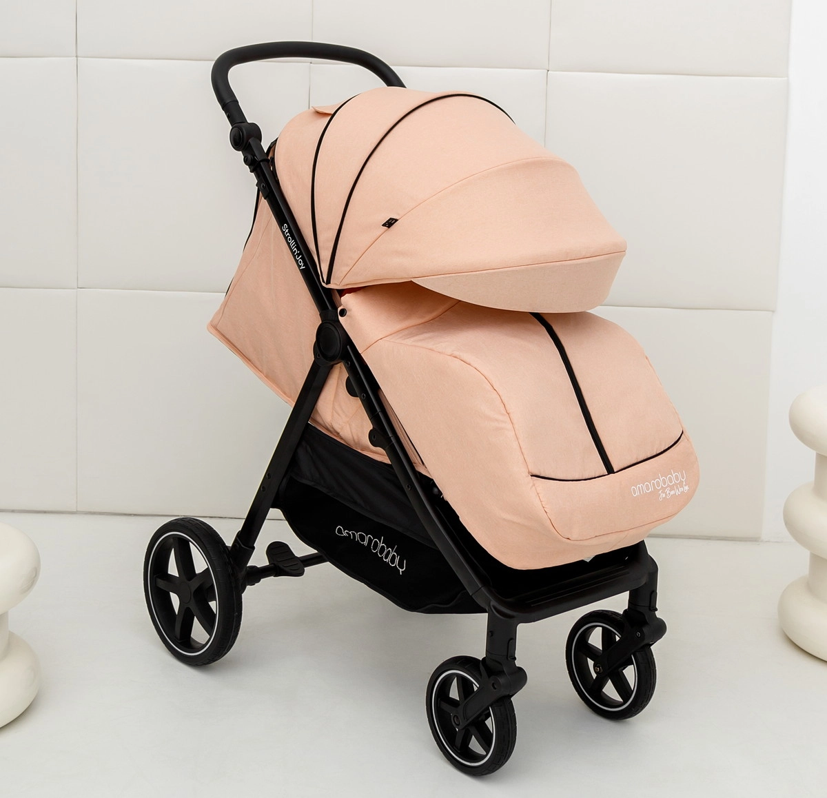 Прогулочная коляска Amarobaby Strollin'Joy бежевый p8gvmanrrbq2zw626fv5v4zy2qui9882