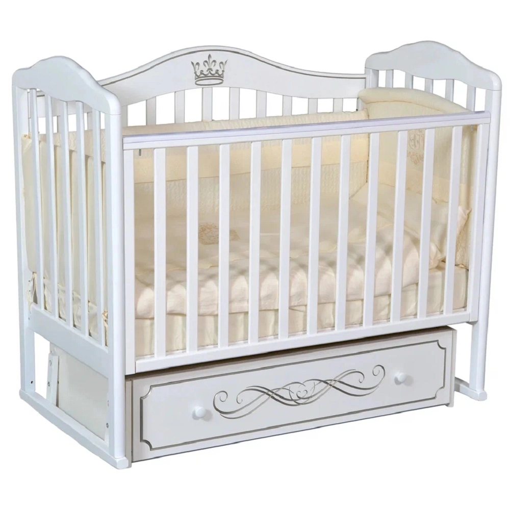 Детская кроватка КЕДР Helen 5 УМ Белый 108131078-detskaya-krovatka-kedr-helen-5-um-belii