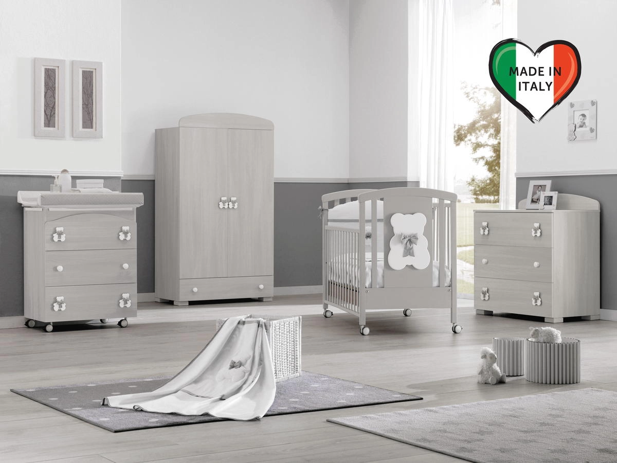 Детская кроватка Erbesi Dudu Серый отбеленный hqsuzdmn2wwcyghn7sjp9uey72barrgw