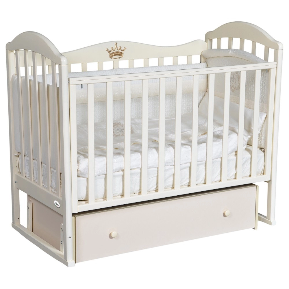 Детская кроватка Oliver Camilla с универсальным маятником и ящиком Слоновая кость c748tf2ak8ctb02hb4felf8u8c2hsvjd