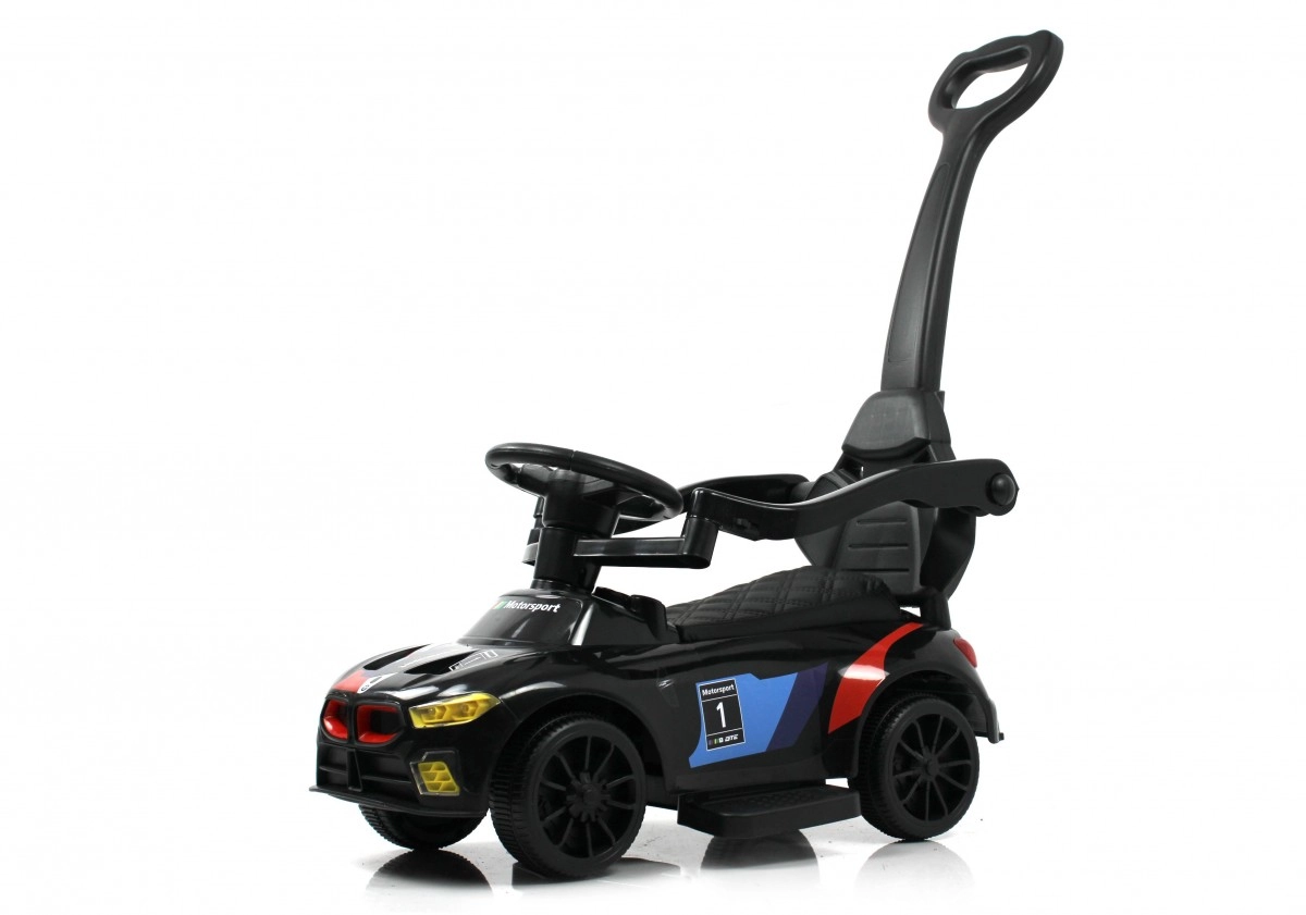 Детский толокар RiverToys F003FF-P с родительской ручкой черный bq48k8xrm9rbit6zpfahwl6evezplj9p