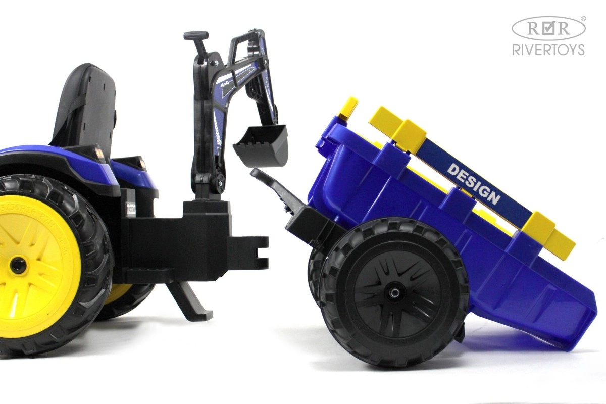 Детский электромобиль RiverToys экскаватор-погрузчик A777MP BLUE синий ctfw1kx09y26q6lu842tktceo9zl9lhf