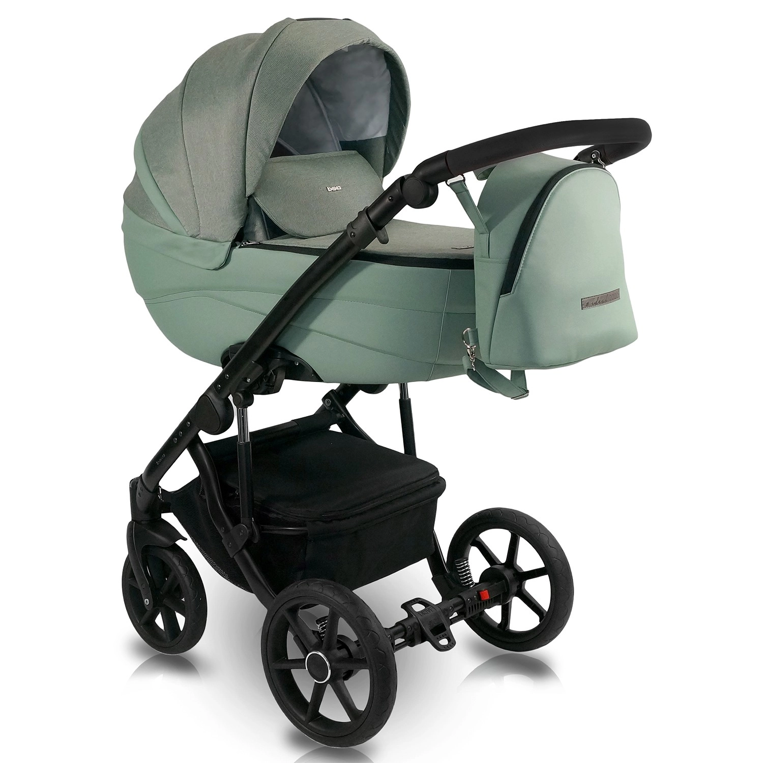 Коляска 2в1 BEXA IDEAL шалфей+шалфей кожа 108133134-kolyaska-2v1-bexa-ideal-shalfeishalfei-kozha