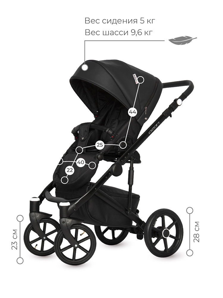 Коляска 2 в 1 RIKO BASIC OZON 06 черный tfqynd5rx9qpdrov9p7u98vu02k25gbg