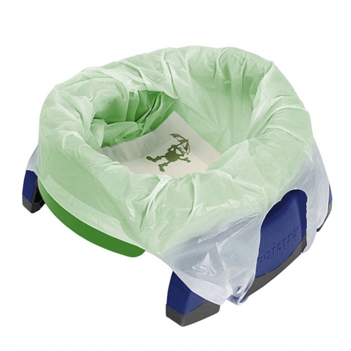 Дорожный горшок Potette plus складной, 10 одноразовых пакета синий-зеленый dd05c7d5wb9wlvr5nm8vjmmtpj4w33z0