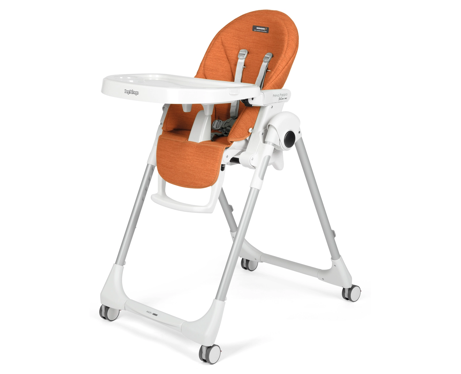 Стульчик для кормления Peg Perego Prima Pappa Follow Me Wonder Orange 108126459-stulchik-dlya-kormleniya-peg-perego-prima-pappa-follow-me-wonder-orang