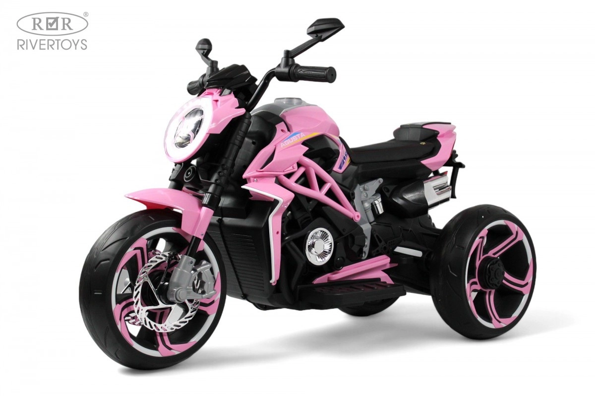 Детский электромотоцикл RiverToys C111MC розовый 1y1vo5rwppypmun2chzdkg63xy46l0hs