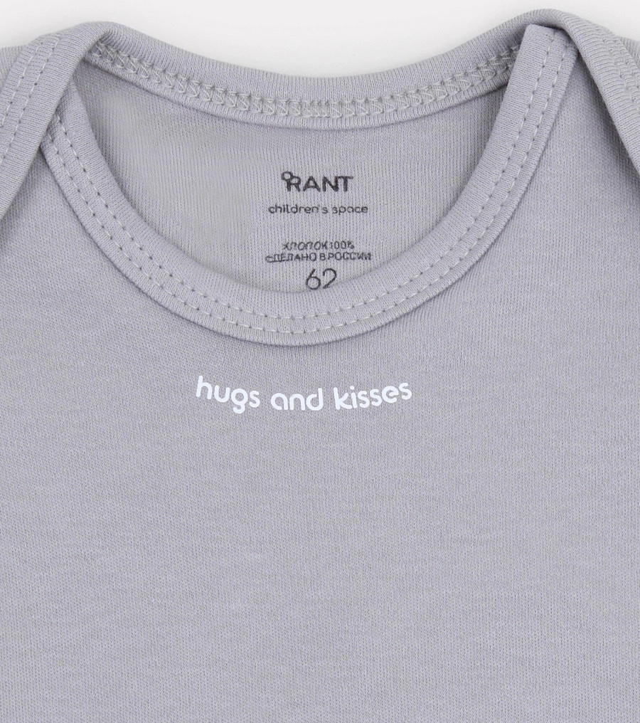 Боди Rant Hugs and Kisses с коротким рукавом 68 Arctic Grey df3v6eej4a7sje20pqj6ds7161708zpk