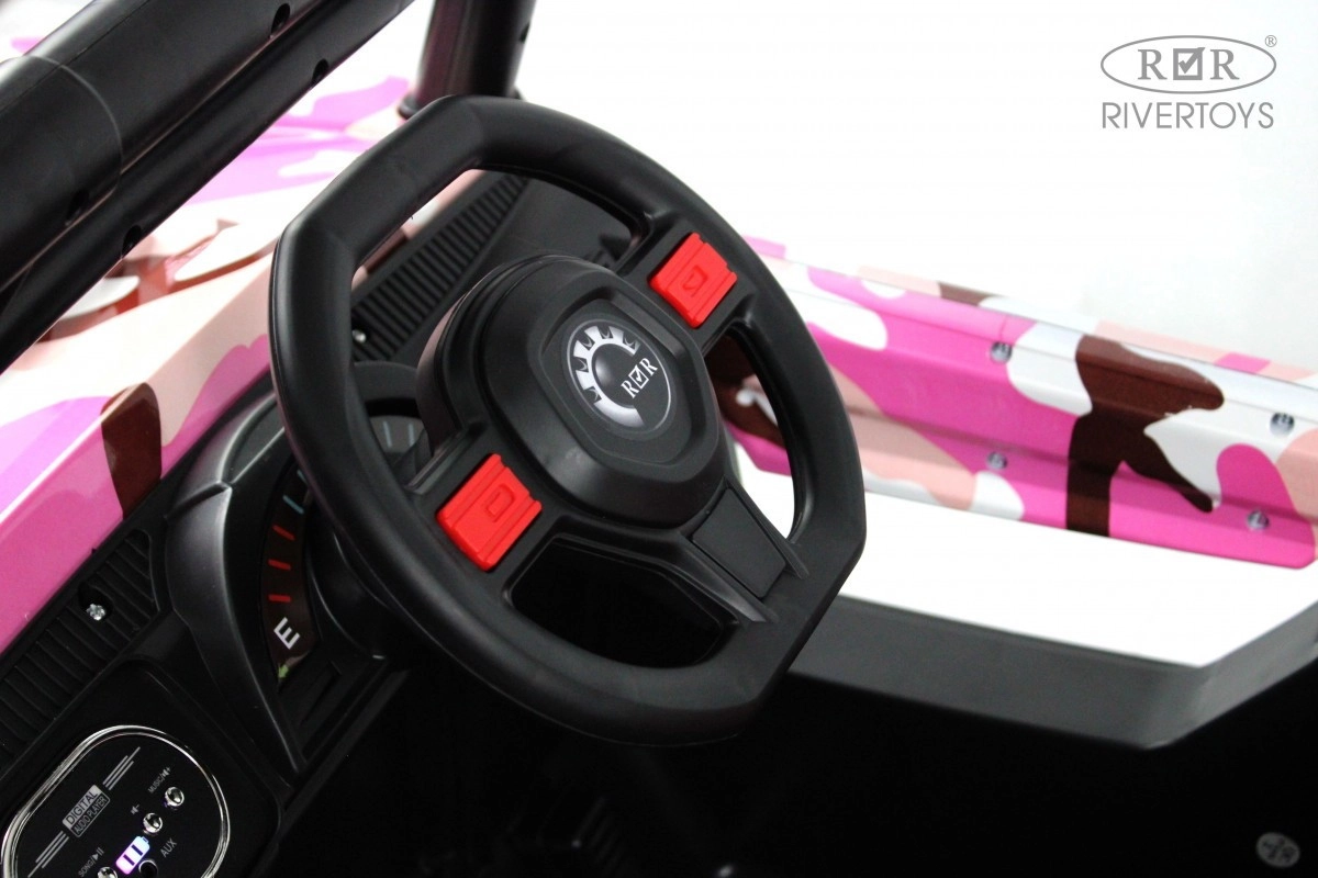 Детский электромобиль RiverToys L888LL розовый камуфляж 7cd39a3vsqyhu56euendek5jtou6qrls