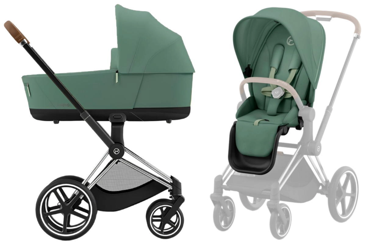 Коляска 2 в 1 Cybex Priam IV (шасси Chrome Brown) Leaf Green 62wmef3i5y5mbo3iygv8qmpy1295sm8q