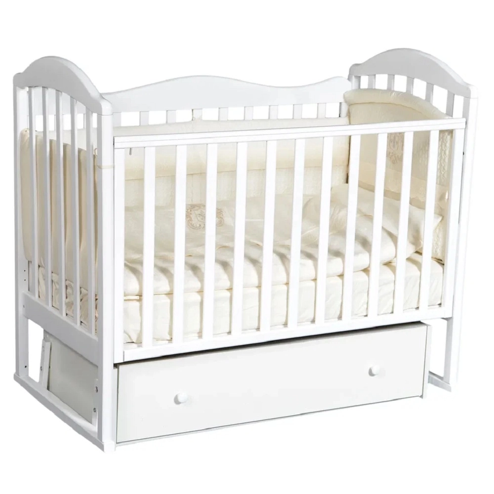 Детская кроватка КЕДР Emily 1 УМ Белый 108131082-detskaya-krovatka-kedr-emily-1-um-belii